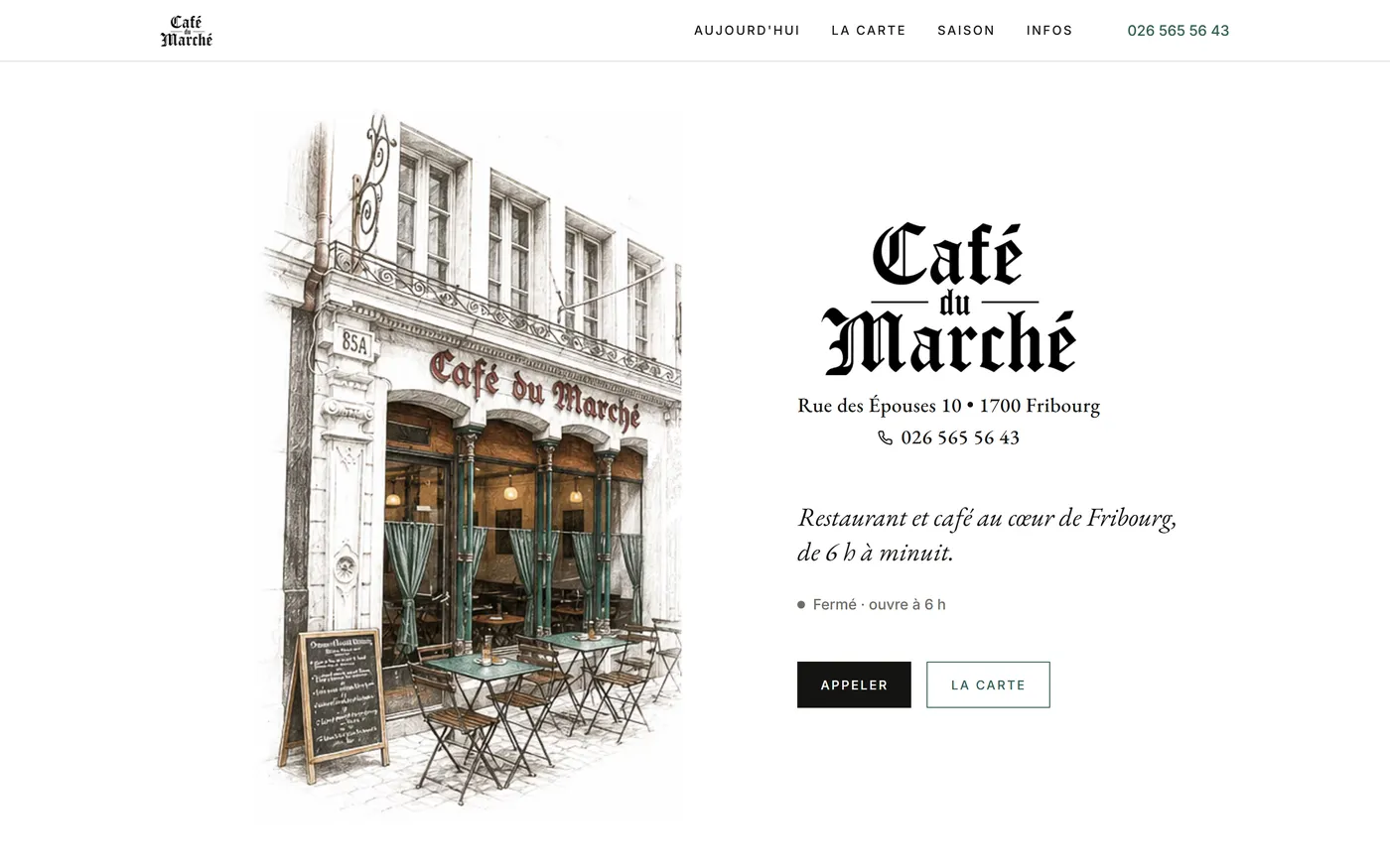 Le site Café du Marché