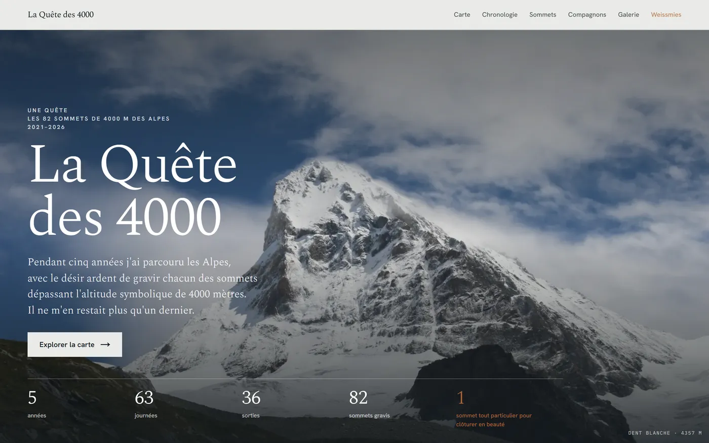 Le site La Quête des 4000